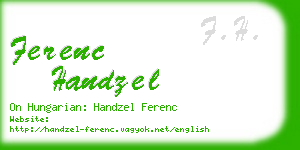 ferenc handzel business card